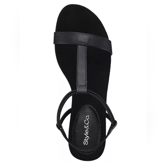 EUC black wedge sandals 9W - Picture 6 of 16